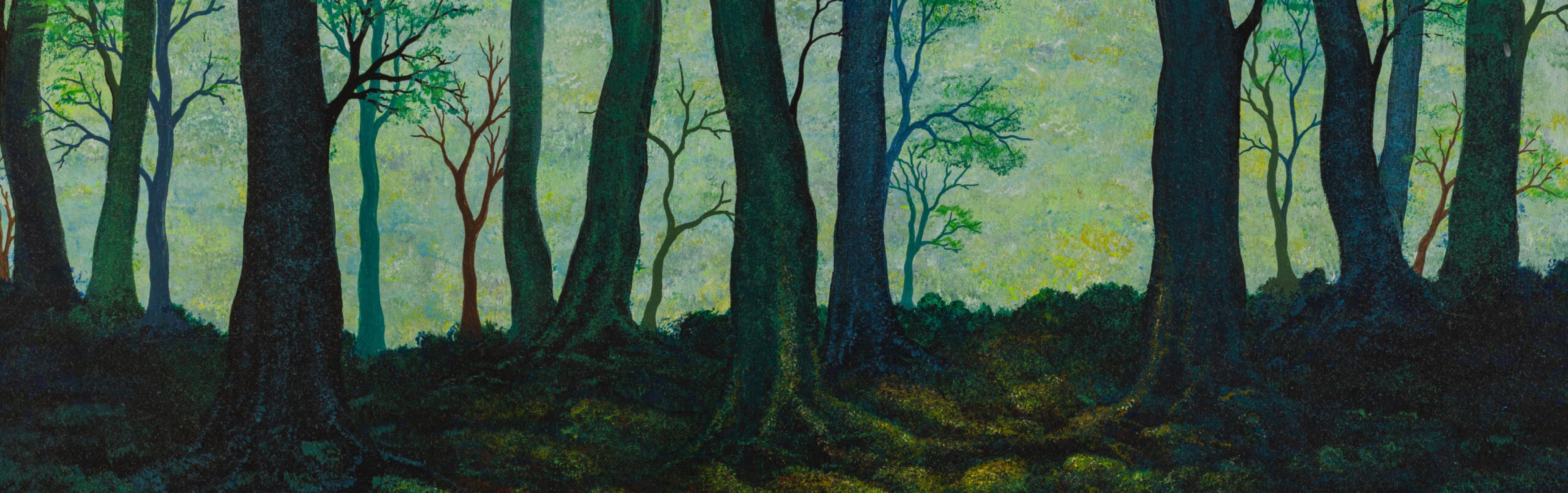 Nostalgia de la tierra madre/ 2023 
Acrílico sobre lienzo/ 55x105 cm