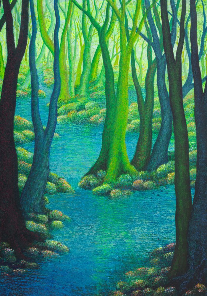Nostalgia de la Tierra Desconocida,  acrílico  sobre lienzo/ 90x75 cm