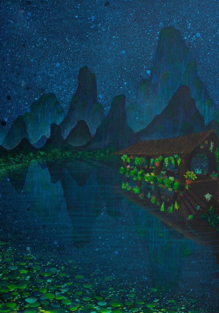 Light Shines Dark (Ninh Binh)
Spray, acrílicoy óleo sobre lienzo/ 90x75 cm